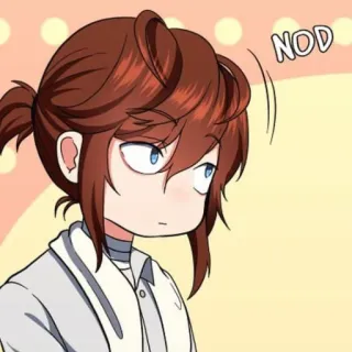 🔷 NOD Anime, Manga, Hochement de tête, Mignon, Expression telegram sticker
