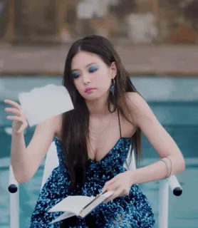 😕 Jennie Kim người, phụ nữ, váy, ca sĩ, BLACKPINK, Hàn Quốc telegram sticker