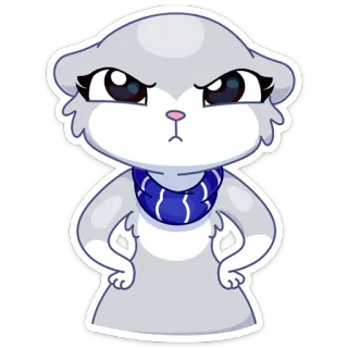 😠 dibujo animado, animal, enojado, pegatina telegram sticker