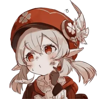 😨 Klee Genshin Impact klee, genshin impact, anime, game, imut, kawaii, seni telegram sticker