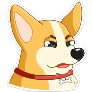 🥎 cachorro, corgi, animal, animal de estimação, fofo, adesivo telegram sticker