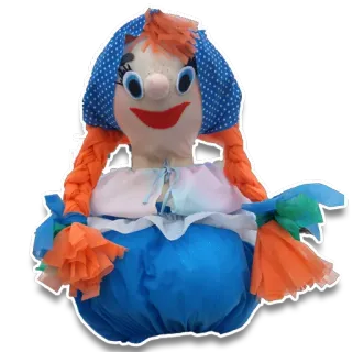 🙂 muñeca de trapo, manualidades, arte popular, muñeca, hecho a mano, juguete whatsapp sticker
