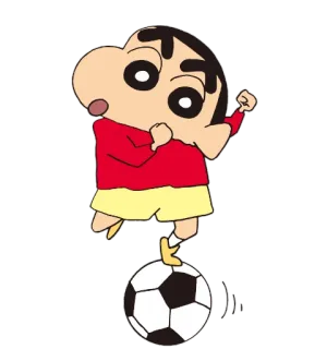 ⚽️ Shin-chan Crayon Shin-chan shin-chan, crayon shin-chan, anime, dessin animé, football, ballon telegram sticker