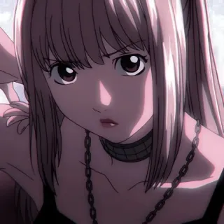 🤨 Misa Amane Death Note anime, death note, misa amane, misa, goth, cute, kawaii telegram sticker