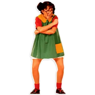 😭 La Chilindrina El Chavo del Ocho criança, mexicano, Chilindrina, óculos, El Chavo whatsapp sticker