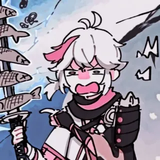 😡 Kaedehara Kazuha Genshin Impact anime, cartoon, game, genshin impact, kazuha, character, fanart telegram sticker