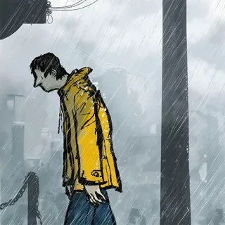 Autumn rain telegram stickers