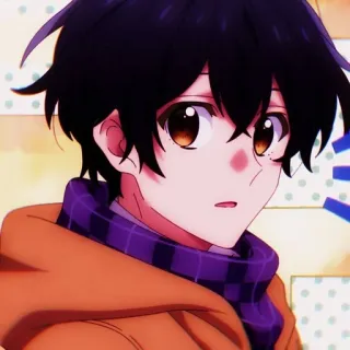 ⬛️ 动漫, 男孩, 卡通, 肖像 telegram sticker