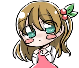 ☹️ Anime, Desenho animado, Menina, Fofa, Chibi, Preocupada, Triste telegram sticker