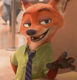 📍 Nick Wilde Zootopia fuchs, comic, animiert, film, charakter, zoomania, nick wilde telegram sticker