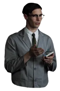 😯 Edward Nygma Gotham гotham, эдвард нигма, загадочник, очки, человек, мужчина telegram sticker
