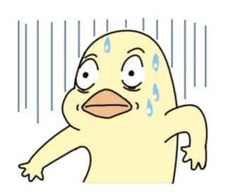 😨 Hoạt hình, Nhân vật, Đổ mồ hôi, Lo lắng, Hình minh họa, Hài hước telegram sticker