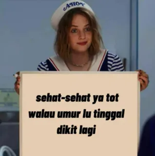 🔭 sehat-sehat ya tot
walau umur lu tinggal
dikit lagi indonesian, meme, healthy, humor telegram sticker