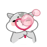 👋 귀여운, 동물, 햄스터, 하트, 사랑 telegram sticker