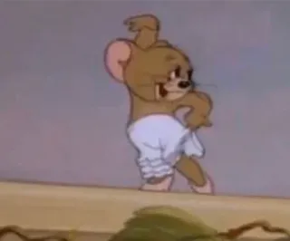 🐁 Jerry Tom and Jerry Cartoon, Maus, Lustig, Figur telegram sticker
