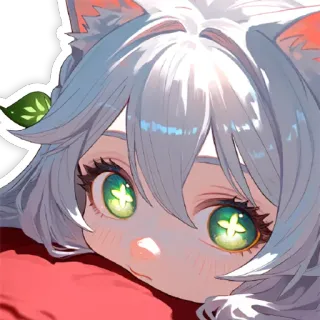 😺 Аниме, Девушка-кошка, Каваий, Милый, Стикер, Манга telegram sticker