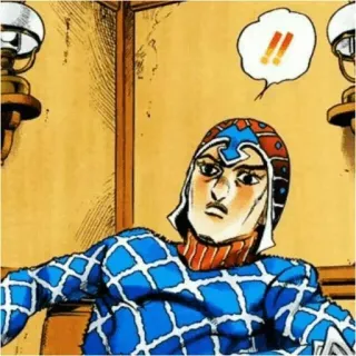 ‼️ Guido Mista JoJo's Bizarre Adventure Anime, Personaje, Manga, Jojo's Bizarre Adventure, Expresión telegram sticker