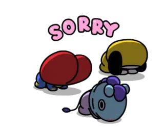 🙇‍♂ SORRY apology, sorry, cartoon, cute, characters whatsapp sticker