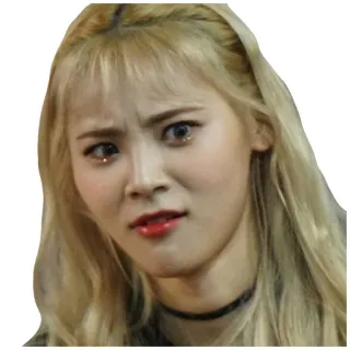 😒 wanita, wajah, ekspresi, orang, rambut pirang, terkejut whatsapp sticker