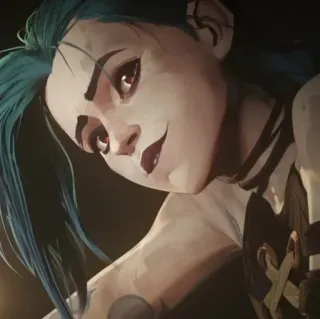 🌀 Jinx Arcane Arcano, Jinx, League of Legends, Animado, Personaje telegram sticker
