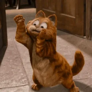 🤣 Garfield cat, cartoon, funny, orange cat, Garfield telegram sticker