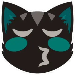 😽 gato, beijo, animal, desenho animado, adesivo, fofo telegram sticker