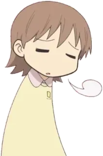 😌 Yuko Aioi Nichijou Anime, Sticker, Desenho animado, Inexpressivo, Nichijou, Yuko Aioi telegram sticker