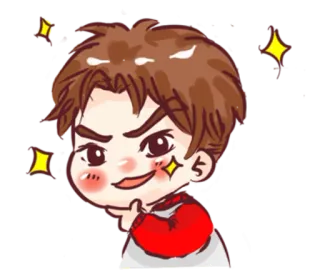 😳 cartoon, character, chibi, cute, sparkles telegram sticker