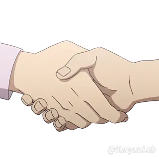 🤝 @YununLab poignée de main, accord, collaboration, marché, partenariat whatsapp sticker