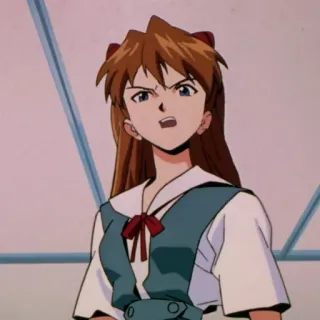 😡 Asuka Langley Soryu Neon Genesis Evangelion anime, character, girl, angry, evangelion telegram sticker