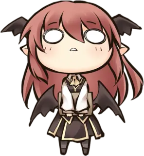 😮 anime, cartoon, demon, chibi, kawaii, manga, art telegram sticker