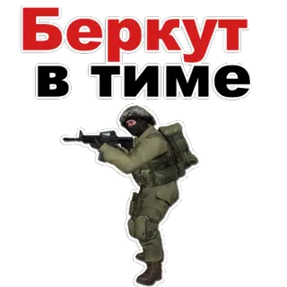😊 Беркут ВТИМЕ gun, soldier, helmet, military, counter-strike, berkut whatsapp sticker