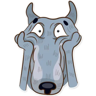 😩 cachorro desenho, cachorro, triste, expressão, animal, adesivo telegram sticker