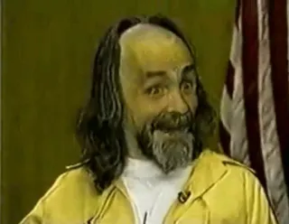 😐 Charles Manson Charles Manson, Chef de secte, Crime, Meurtre, Criminel, Prison telegram sticker