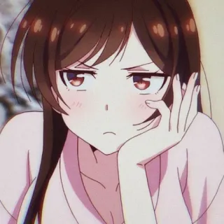 🎭 Anime, Cô gái, Chizuru, Ichinose, Bạn gái thuê, Nhân vật, Chân dung whatsapp sticker