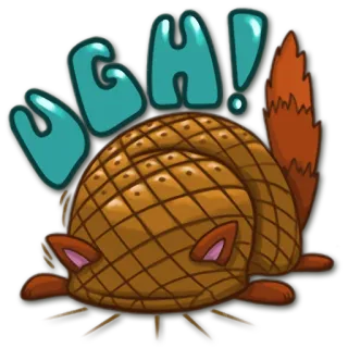 😔 UGH! 啊, 恼火, 卡通, 狐狸, 生气 telegram sticker