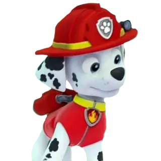 🙂 Marshall PAW Patrol anjing, kartun, pemadam kebakaran, penyelamatan, anak anjing, Marshall, Paw Patrol telegram sticker