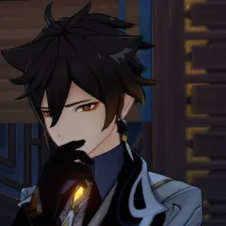 🍵 Zhongli Genshin Impact Anime, Genshin Impact, Zhongli, Gra, Postać, Fantasy telegram sticker