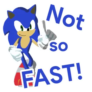 🧐 Sonic Not so FAST! Sonic, finger, offensive, cartoon telegram sticker