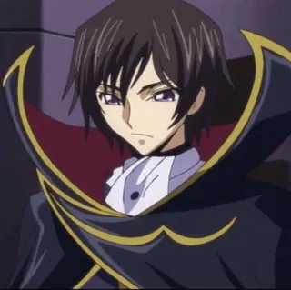 🥀 Lelouch Lamperouge Code Geass 애니메이션, 를르슈, 제로, 전략가, 학생 telegram sticker