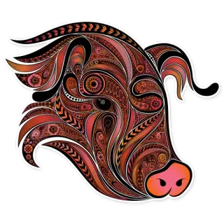 🐖 pig, animal, decoration, design, sticker, pattern, boar telegram sticker
