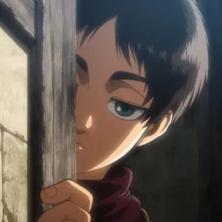 🌟 Eren Yeager Attack on Titan Anime, Eren Yeager, Mangá, Shonen telegram sticker