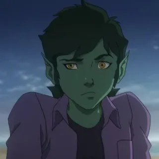 🐍 Beast Boy Beast Boy, Teen Titans, DC Comics, cartone animato, pelle verde, supereroe telegram sticker