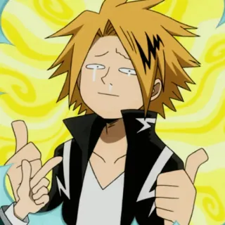 ⚡️ Denki Kaminari My Hero Academia Anime, My Hero Academia, Denki Kaminari, Divertido, Avergonzado, Rayo whatsapp sticker