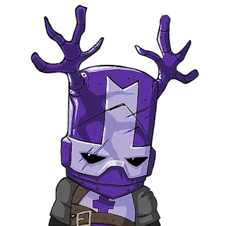😳 purple, helmet, character, cartoon telegram sticker