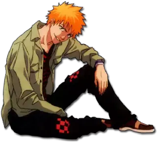 🙂 Ichigo Kurosaki Bleach Anime, Personaggio, Ichigo, Bleach telegram sticker