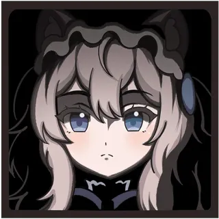 👿 アニメ, 漫画, ステッカー, ポートレート, 猫耳, デジタルアート telegram sticker