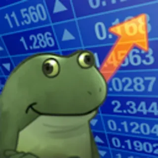 💸 rana, meme, acciones, finanzas, inversión whatsapp sticker