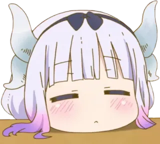 😴 Kanna Kamui Miss Kobayashi's Dragon Maid Anime, Dragón, Lindo, Kanna, Kamui whatsapp sticker