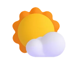 🌤 해, 구름, 날씨, 만화, 화창한, 흐린, 일러스트 telegram sticker